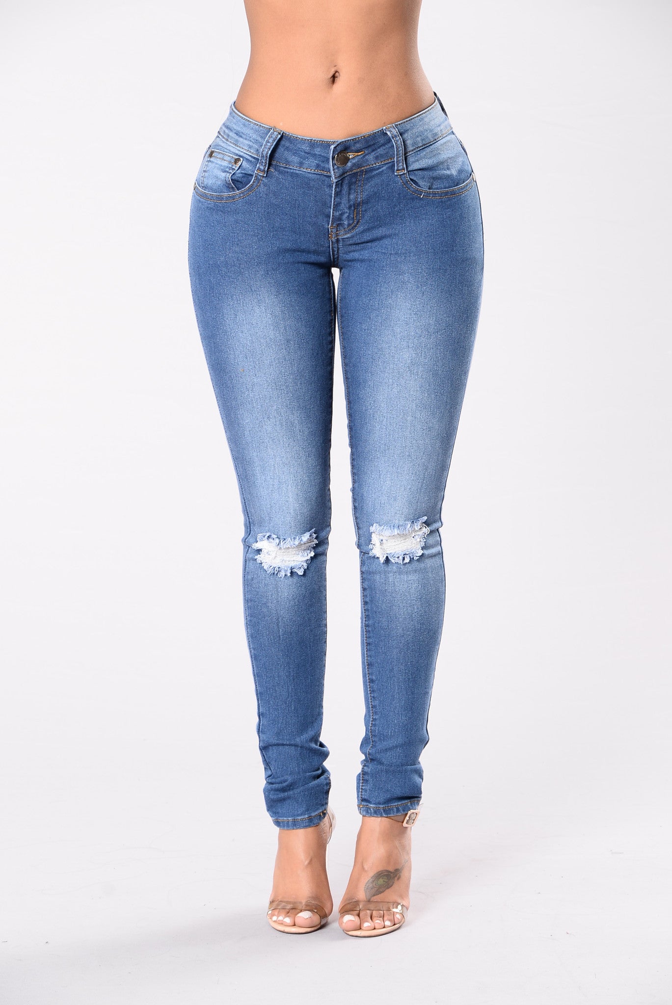 I Knee You Now Jeans - Medium Wash