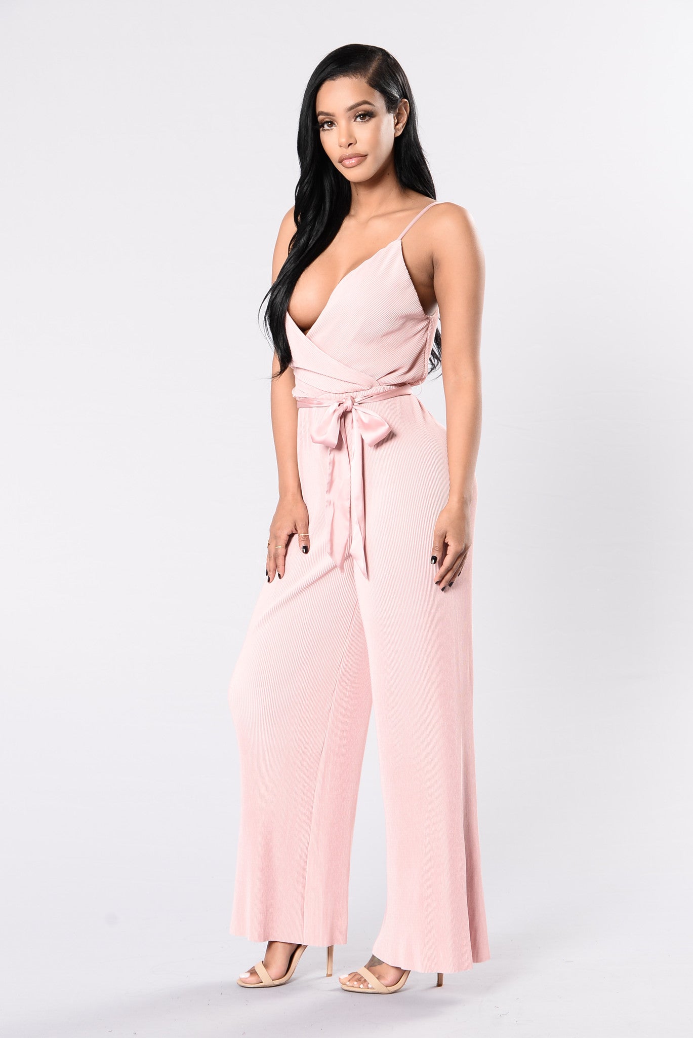 Switch Up On You Jumpsuit - Blush
