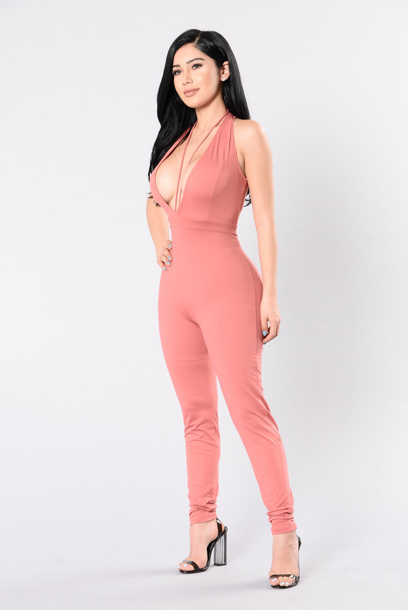 pink fashion nova jumpsuit
