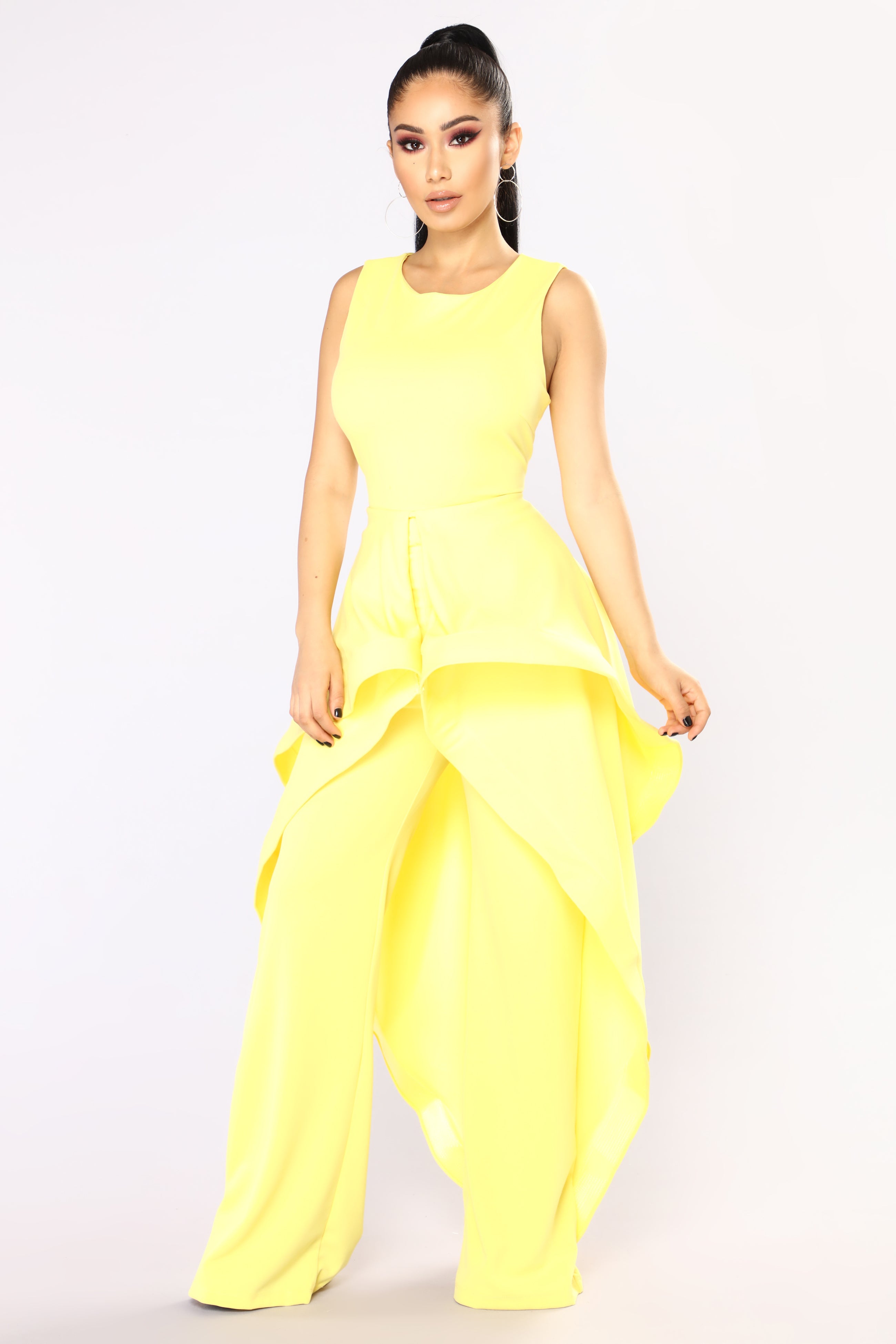 fashion nova yellow jumpsuit