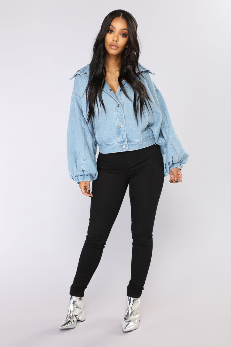 oversized denim jacket fashion nova