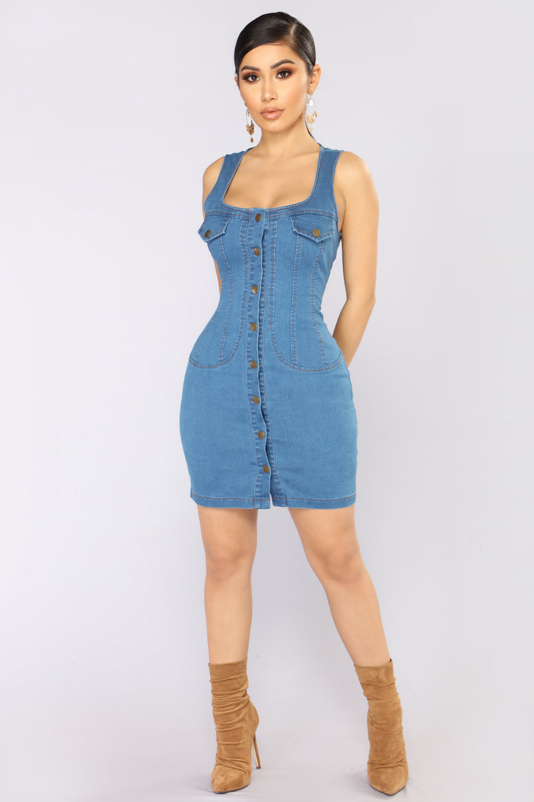 mini dress jeans