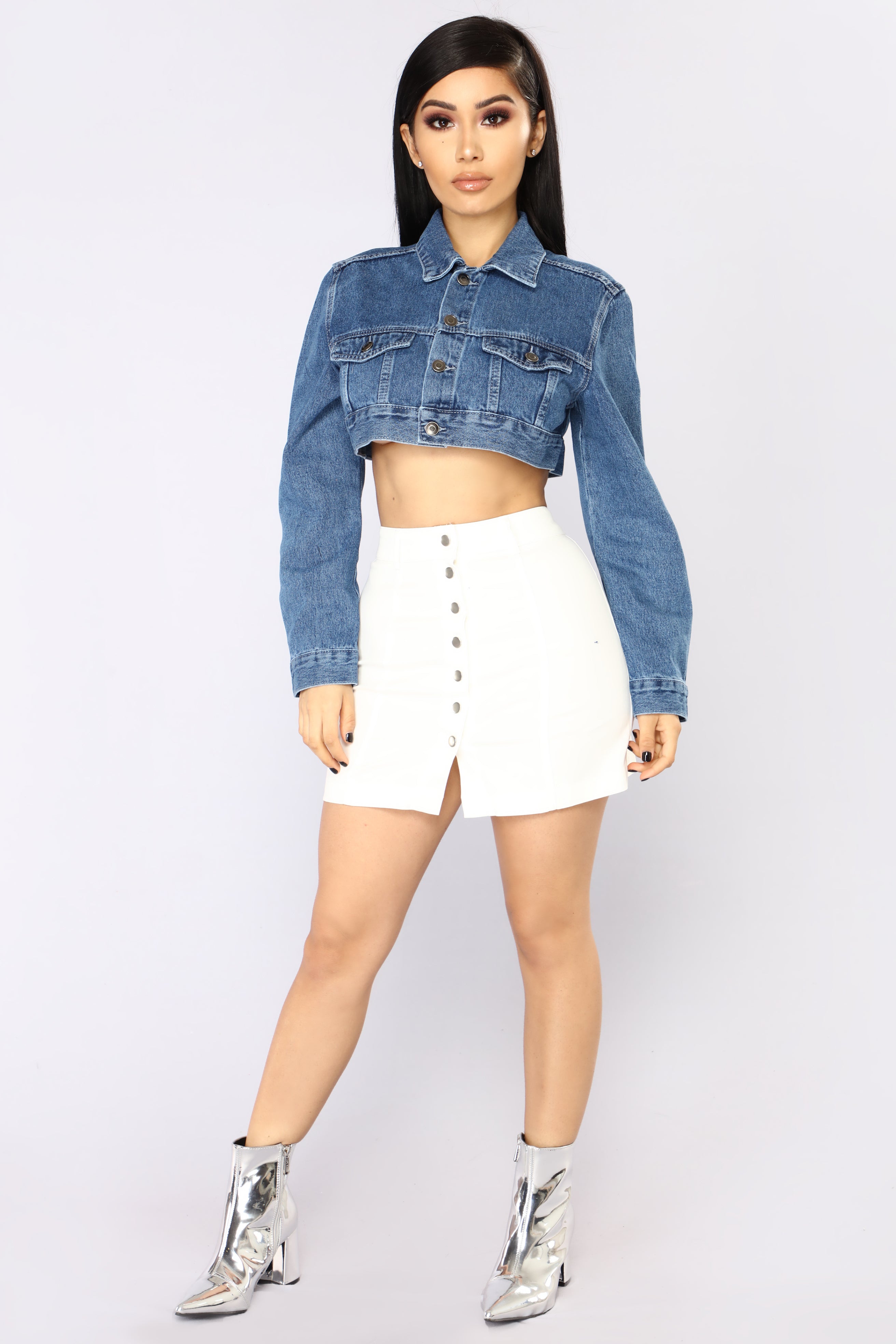 Fashion Nova, Skirts, Reflective Skirt Set