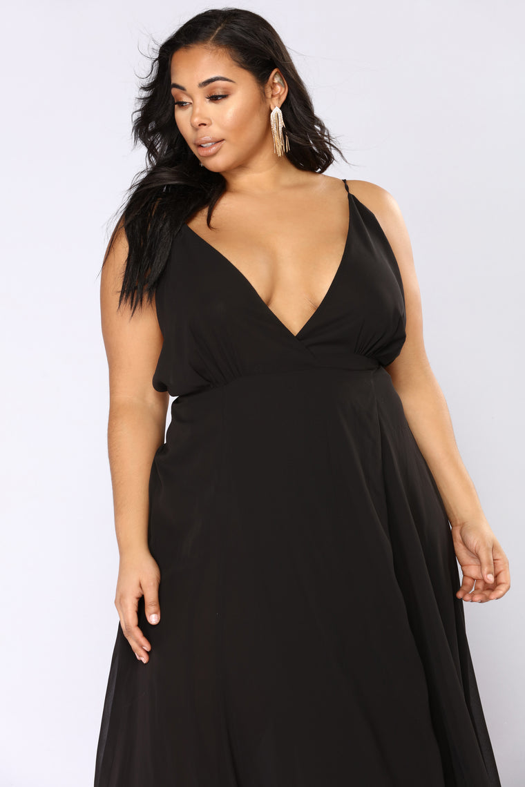 Monroe Wrap Dress - Black