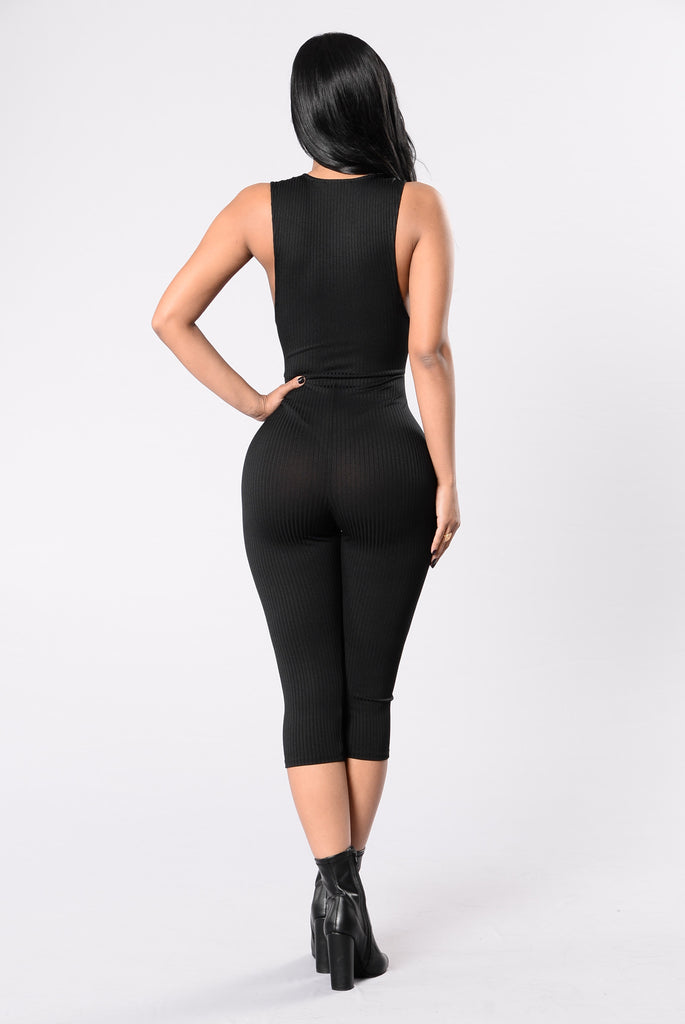 Capri Spree Jumpsuit - Black