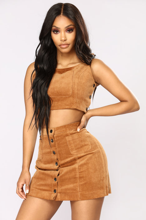 corduroy skirt fashion nova