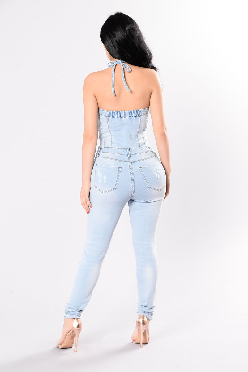 light blue jumpsuit fashion nova