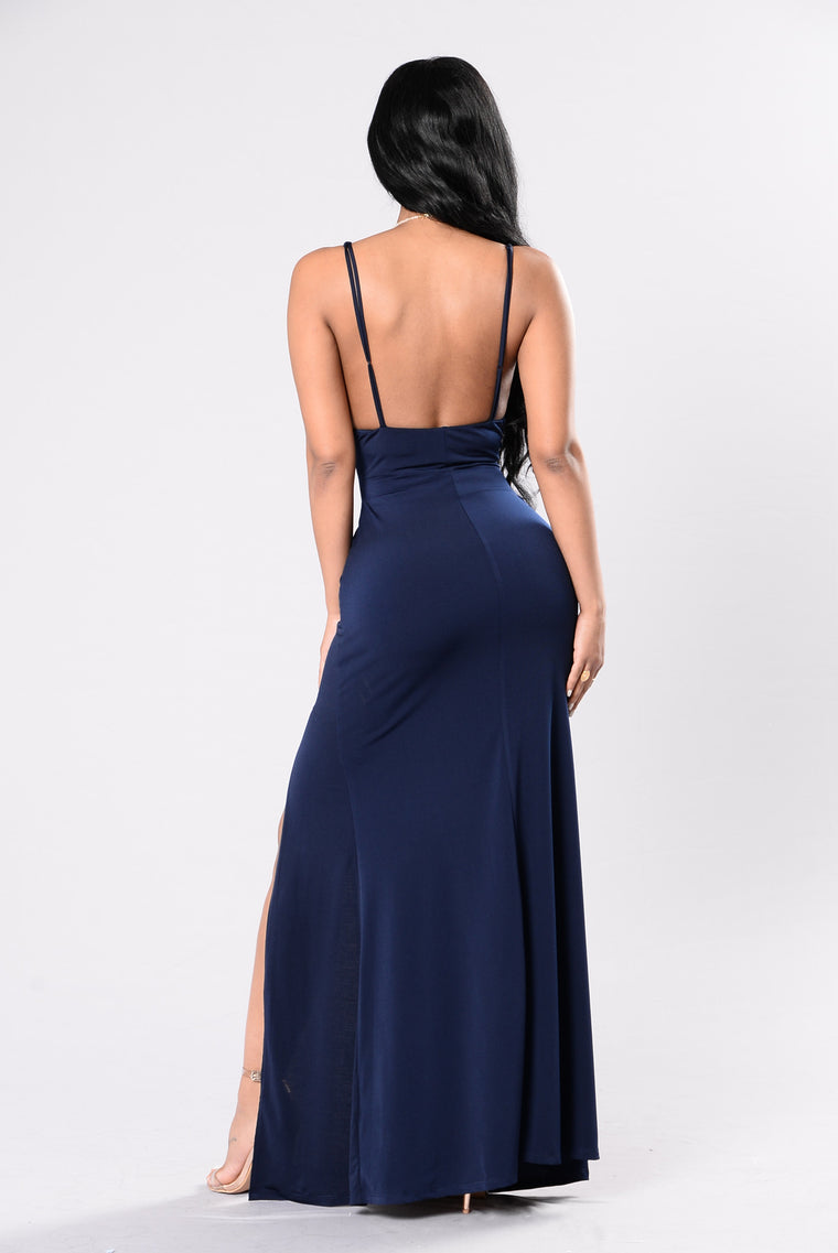 navy blue dresses fashion nova