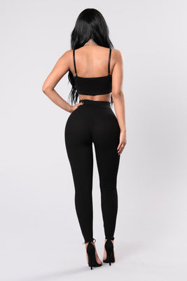 high waist black leggings