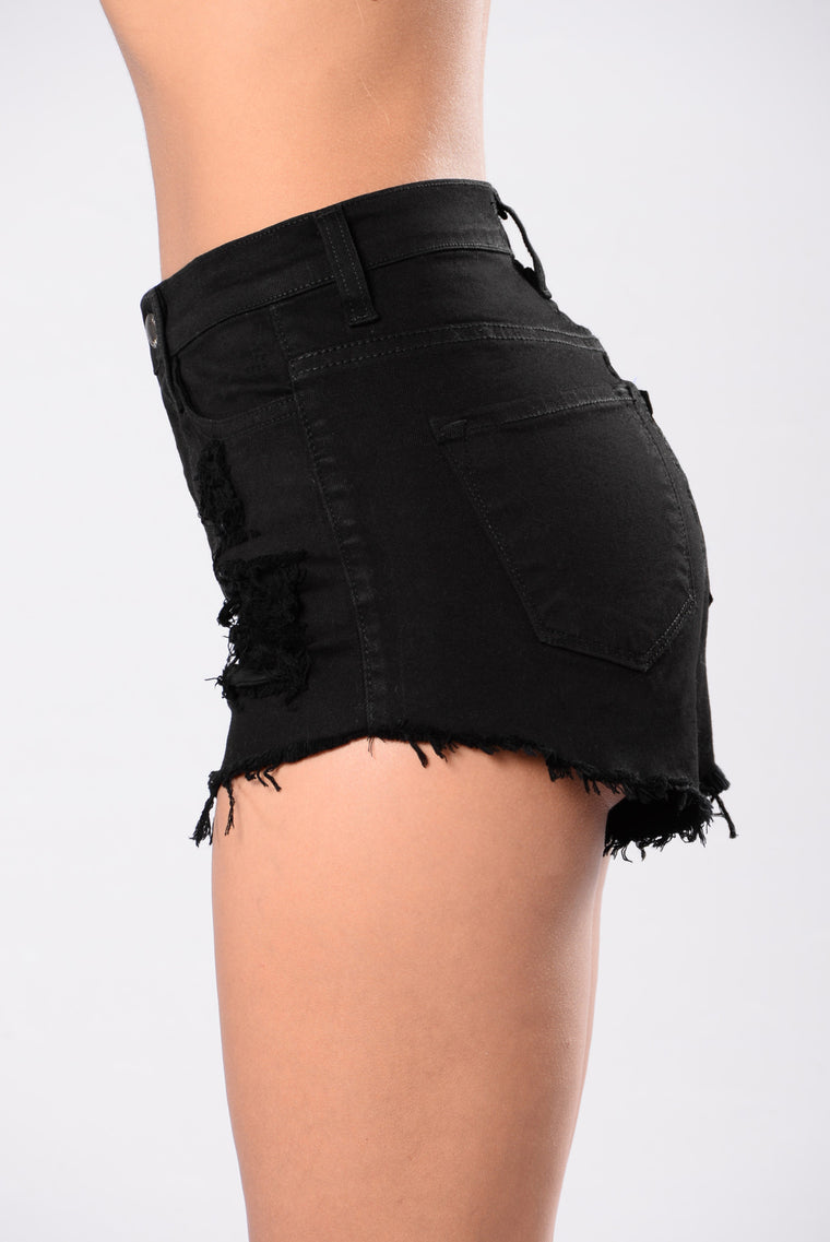 Summer Fling Denim Shorts Black Fashion Nova