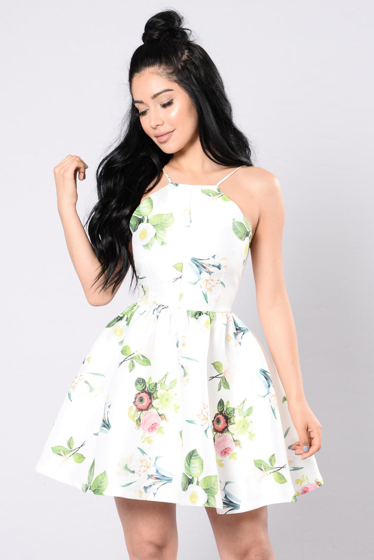 fashion nova black floral dress