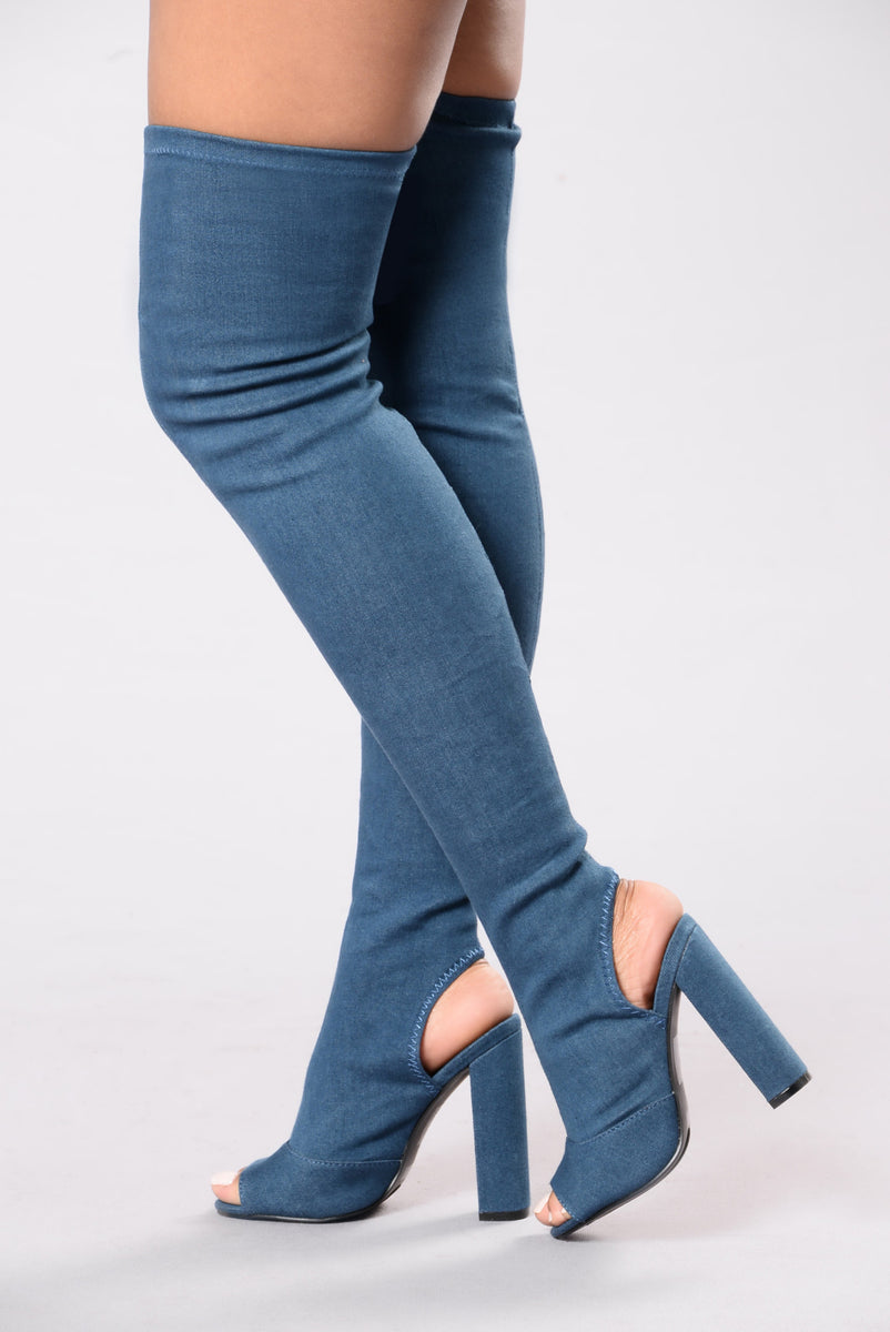 fashion nova denim boots