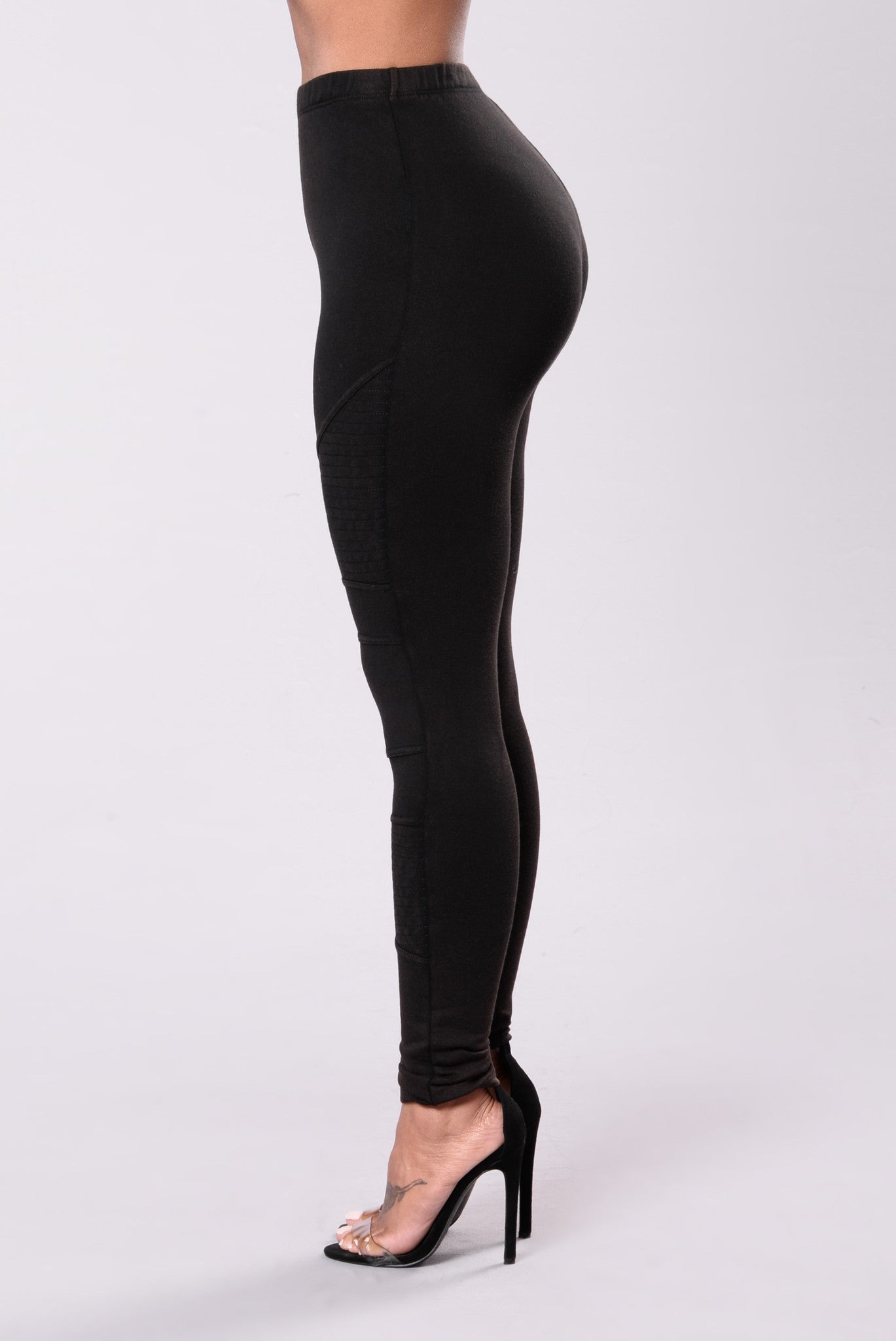 The Girl In Moto Legging - Black