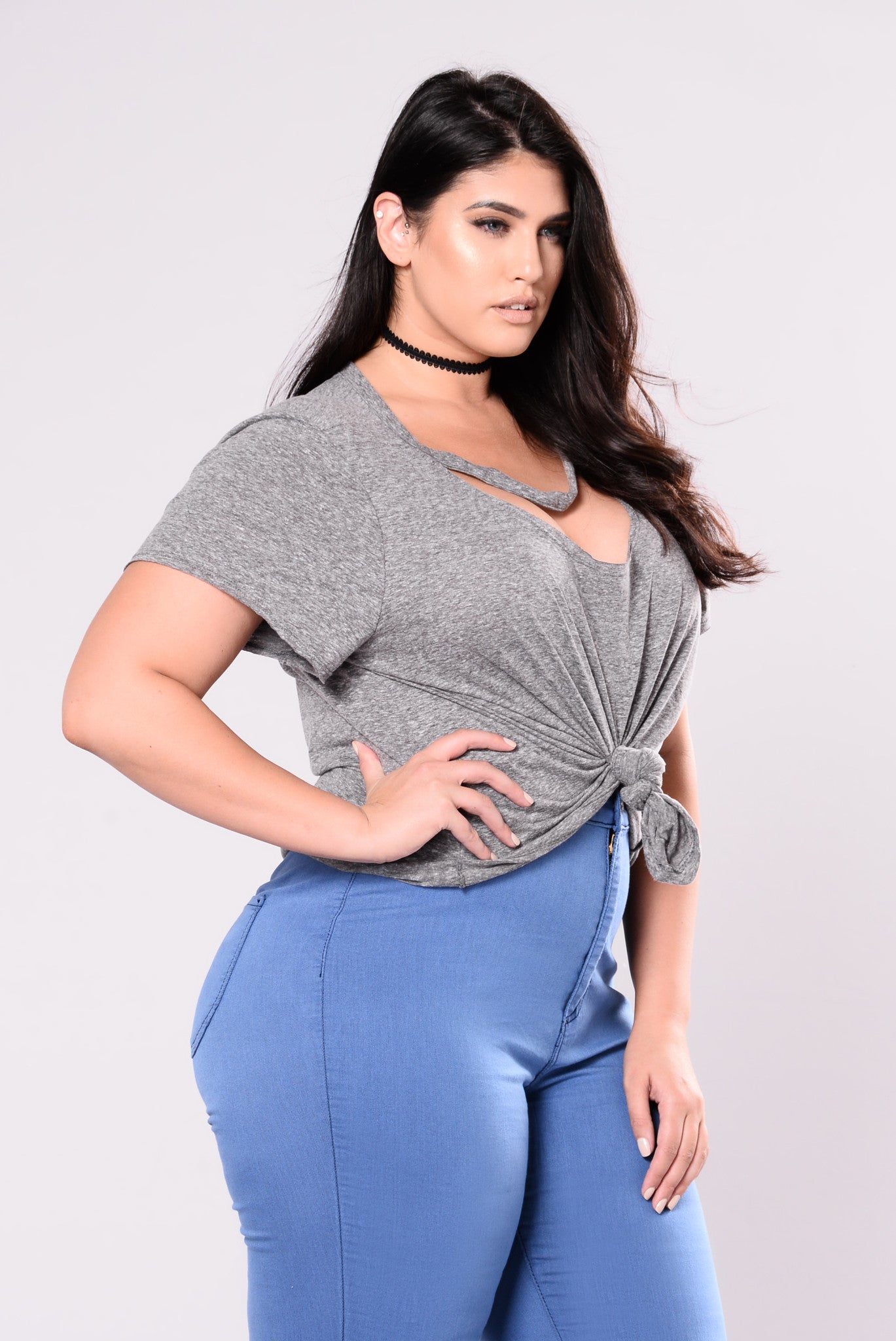 Maddy Top - Charcoal