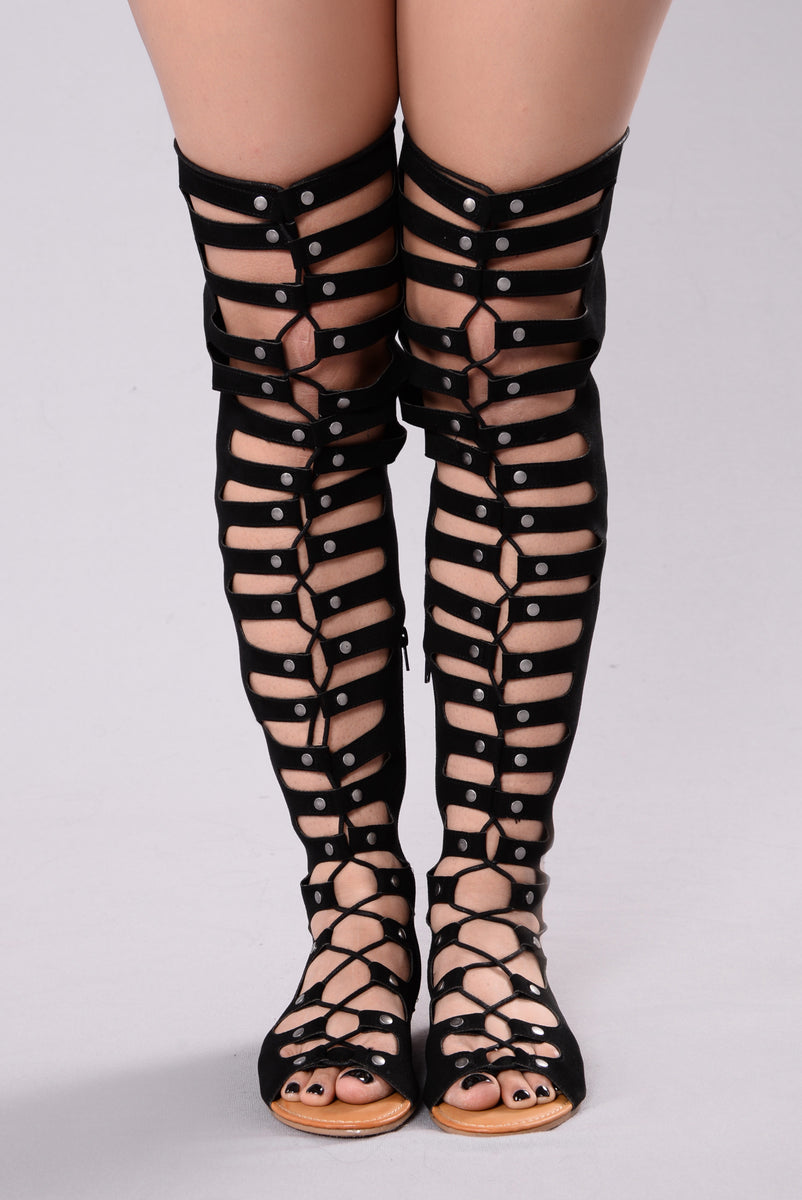 Walk Like An Egyptian Gladiator Sandal - Black | Fashion Nova, Shoes ...
