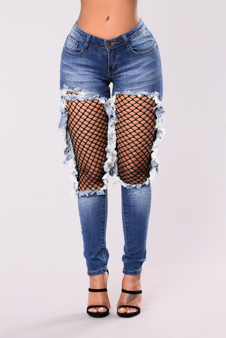 fishnet jeans fashion nova