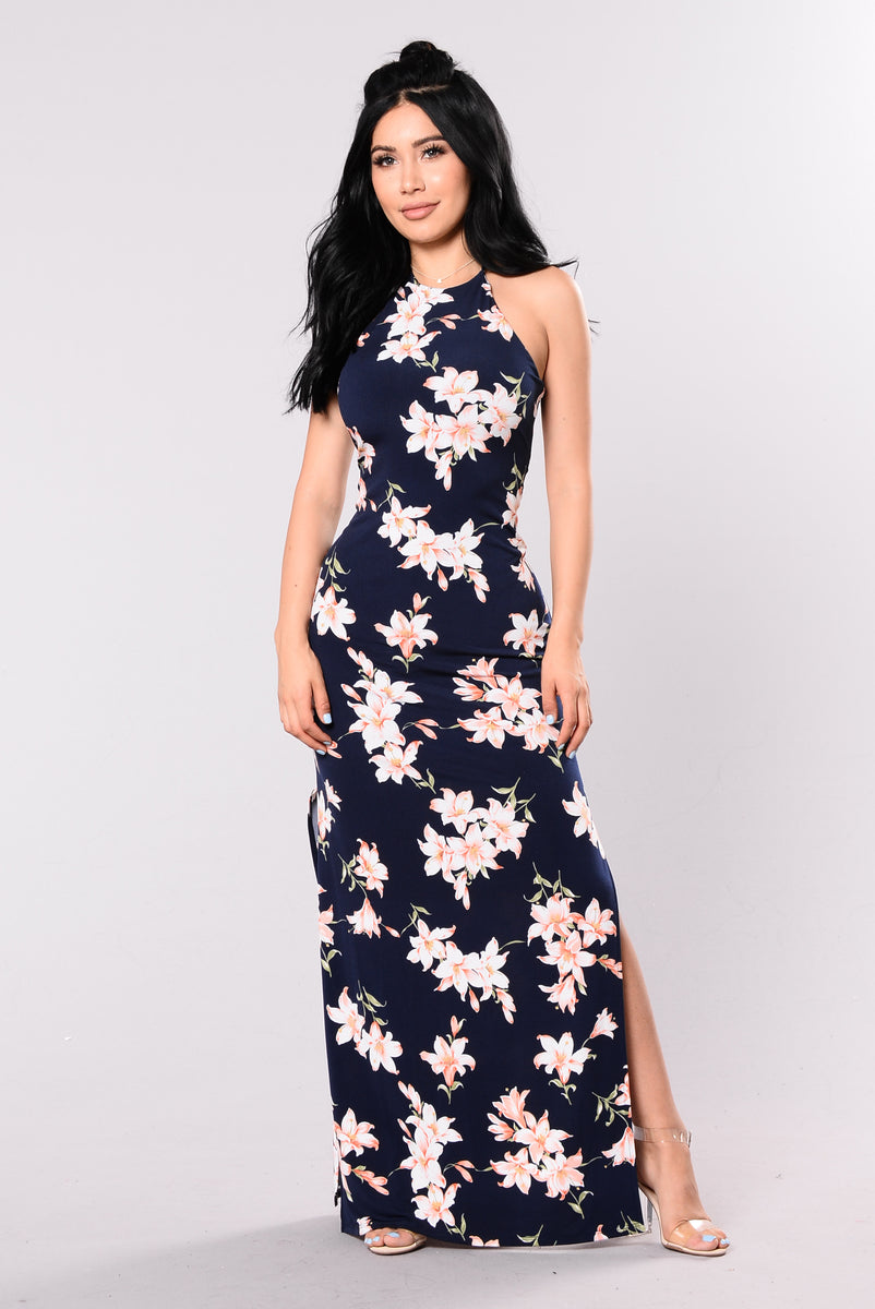 Flowers In My Hair Dress - Navy | Fashion Nova, Dresses | Fashion Nova