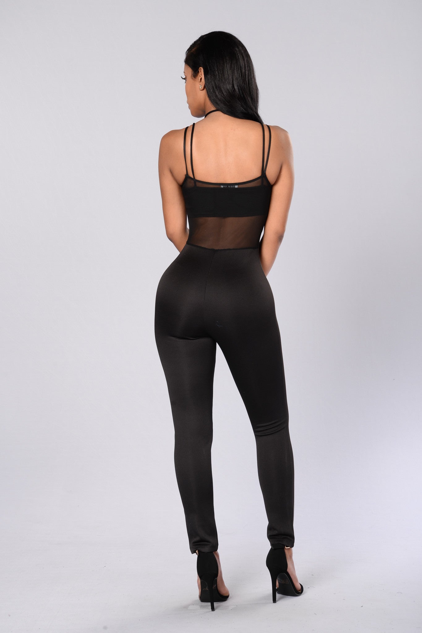 black see thru jumpsuit