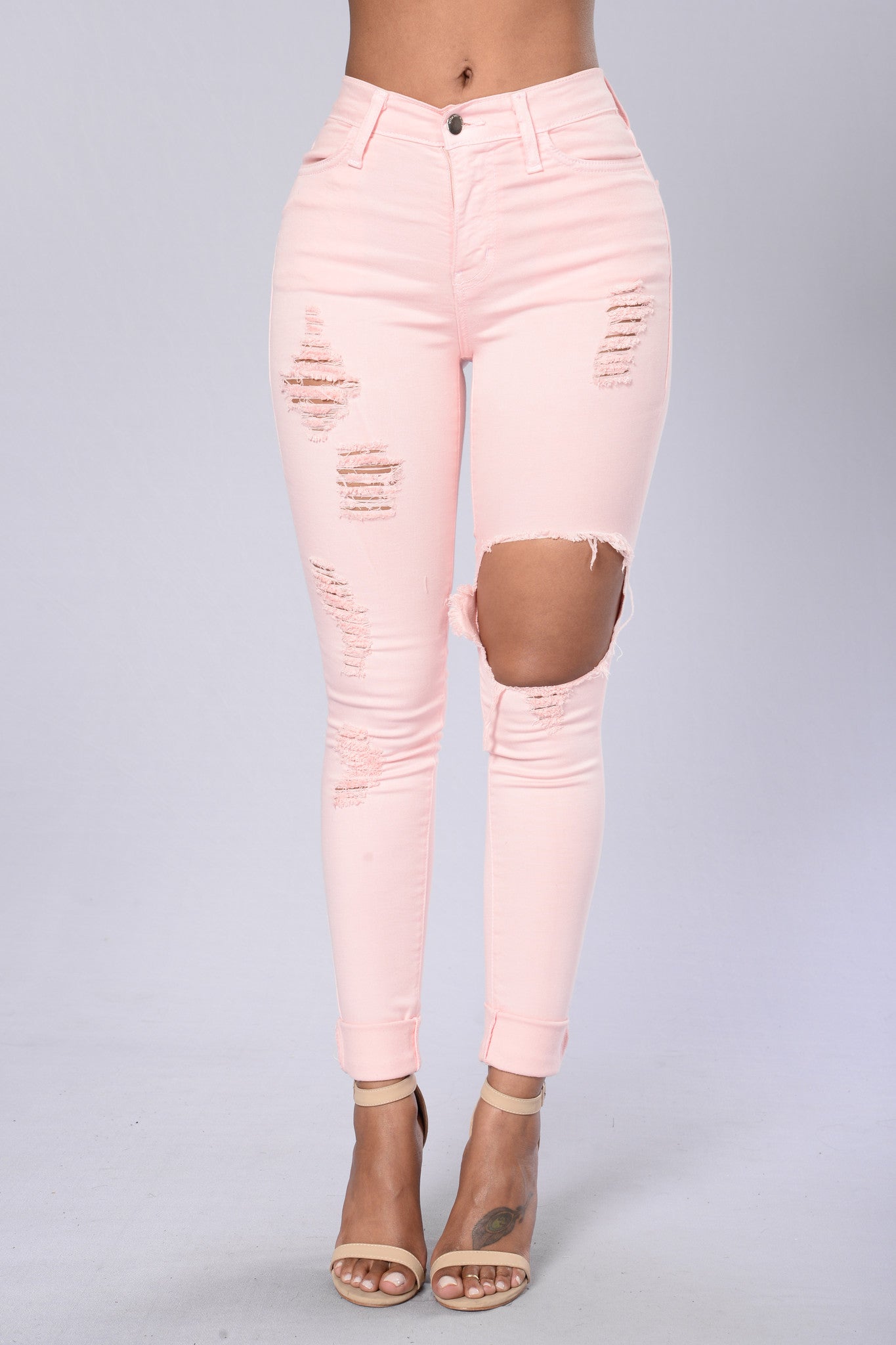 Glistening Jeans - Light Pink