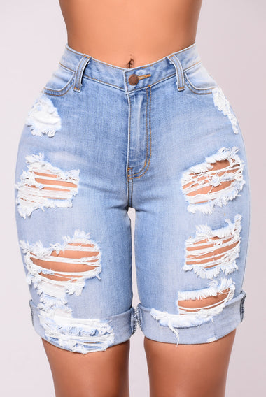 Shipwrecked Bermuda Shorts - Denim Blue – Fashion Nova