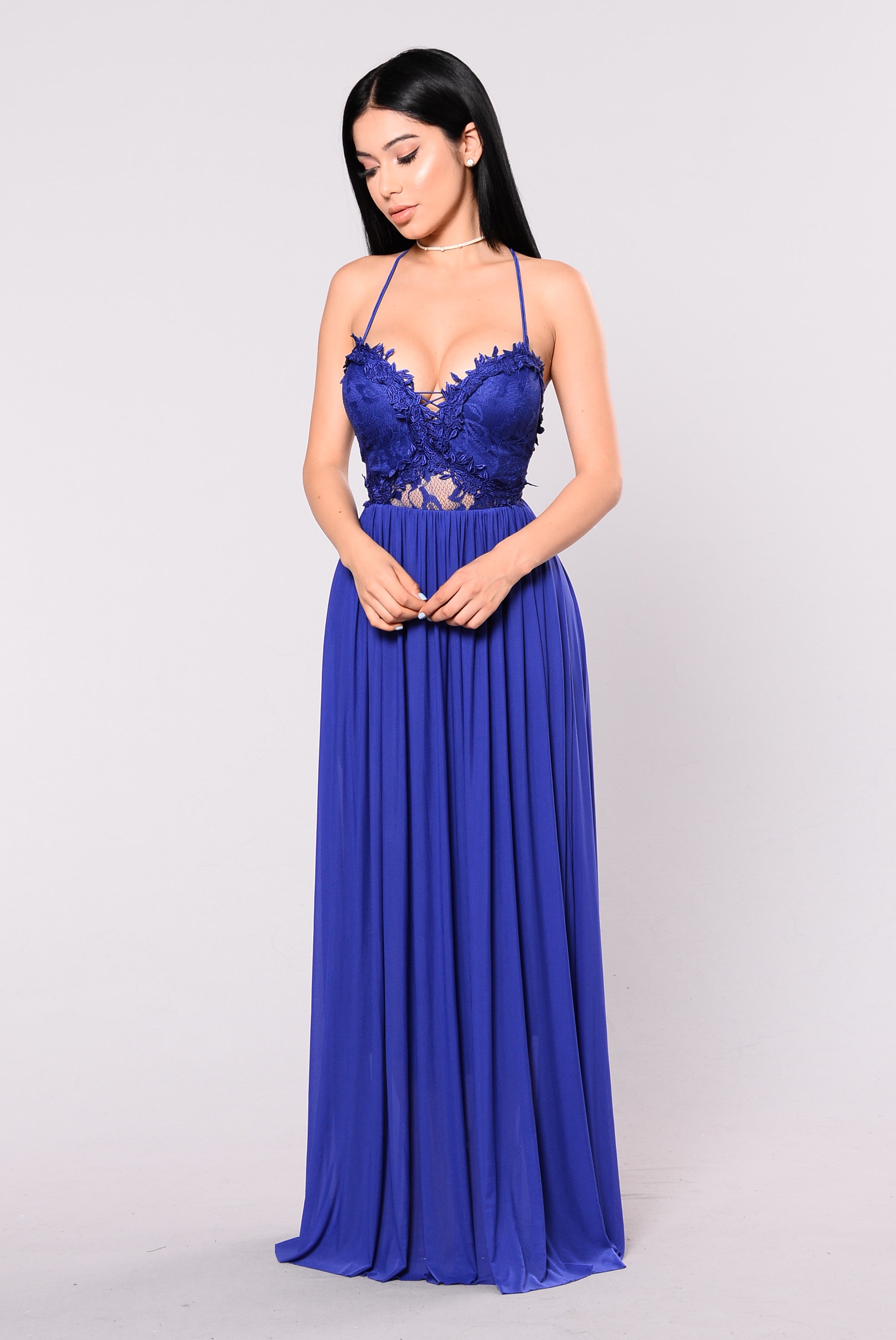 fashion nova blue prom dress