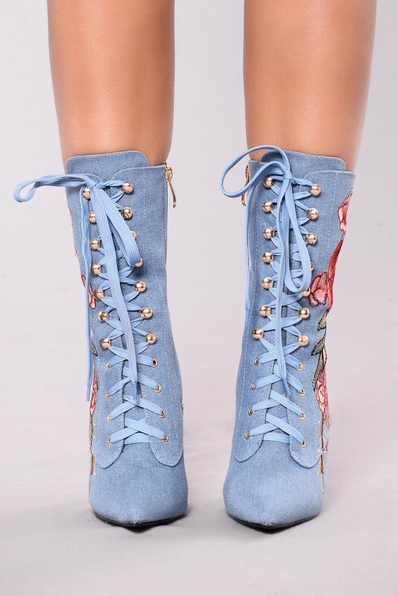 Too Good With These Boot - Denim | Fashion Nova, Shoes | Fashion Nova