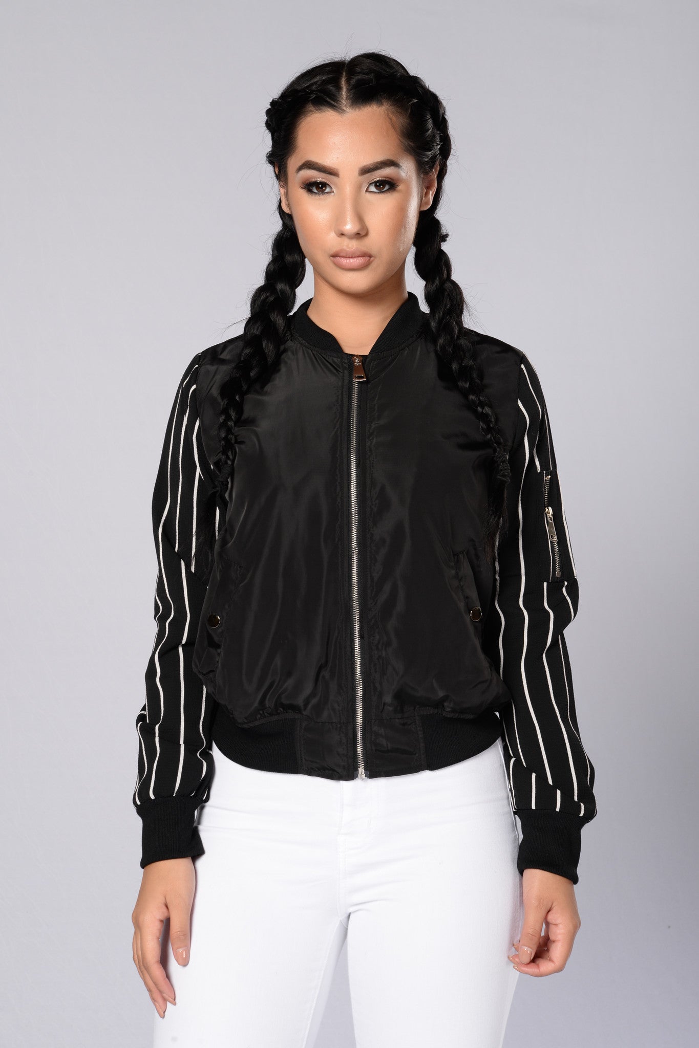 Batter Up Bomber Jacket - Black – Fashion Nova