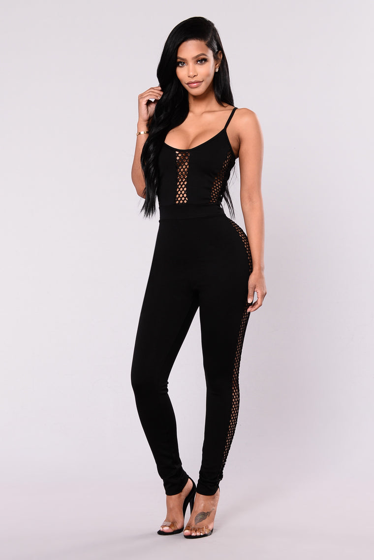 mesh jumpsuit fashion nova