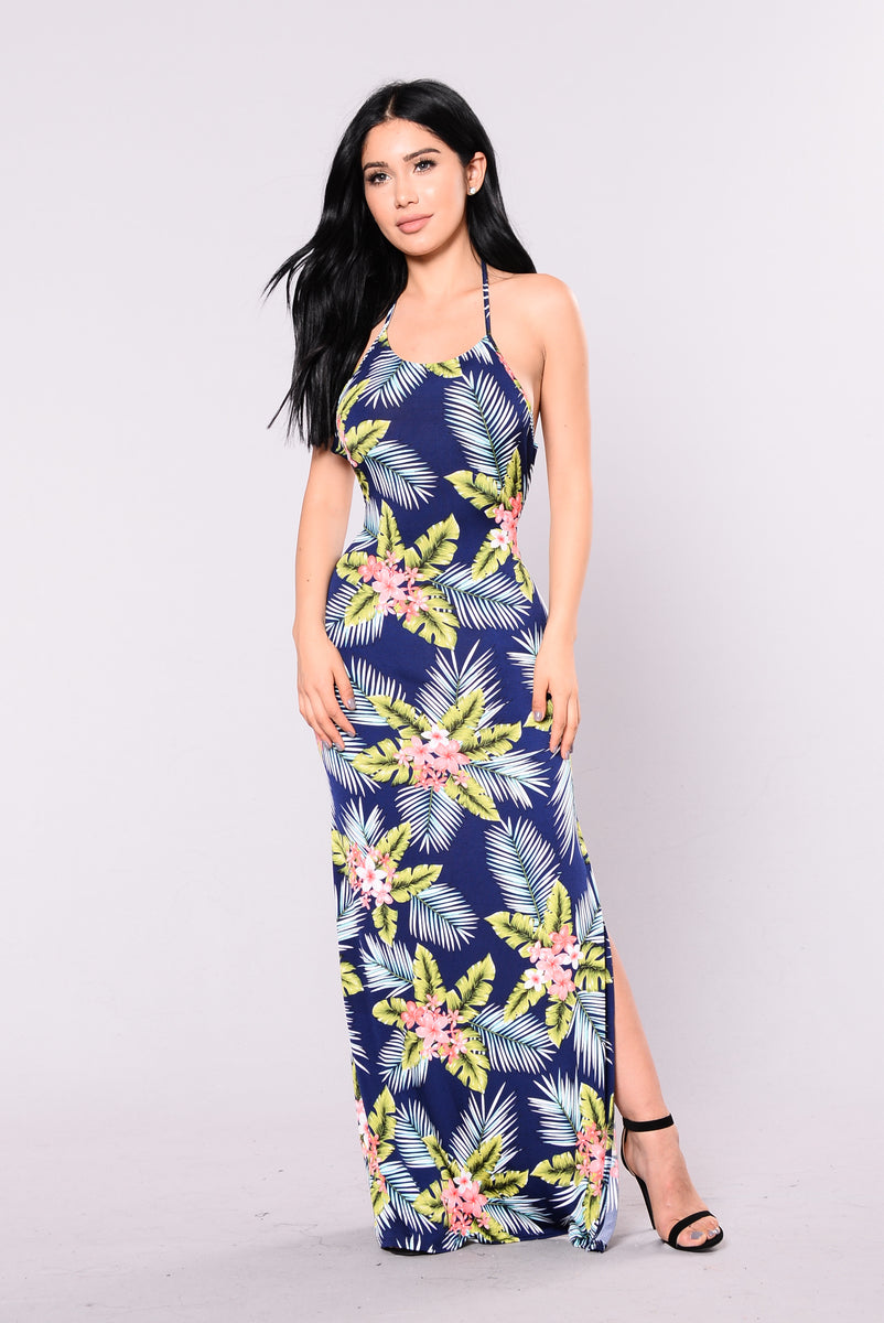 Oahu Dress - Navy/Coral | Fashion Nova, Dresses | Fashion Nova