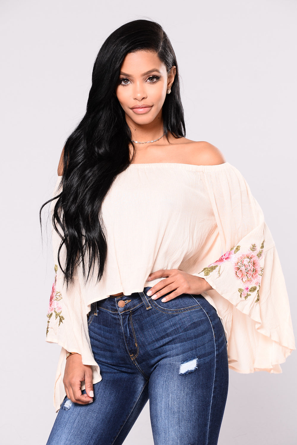 Bella Fashion Top - Cream