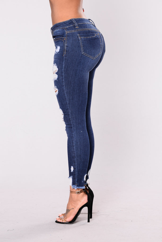 Nervous Around You Jeans - Dark Stone Wash