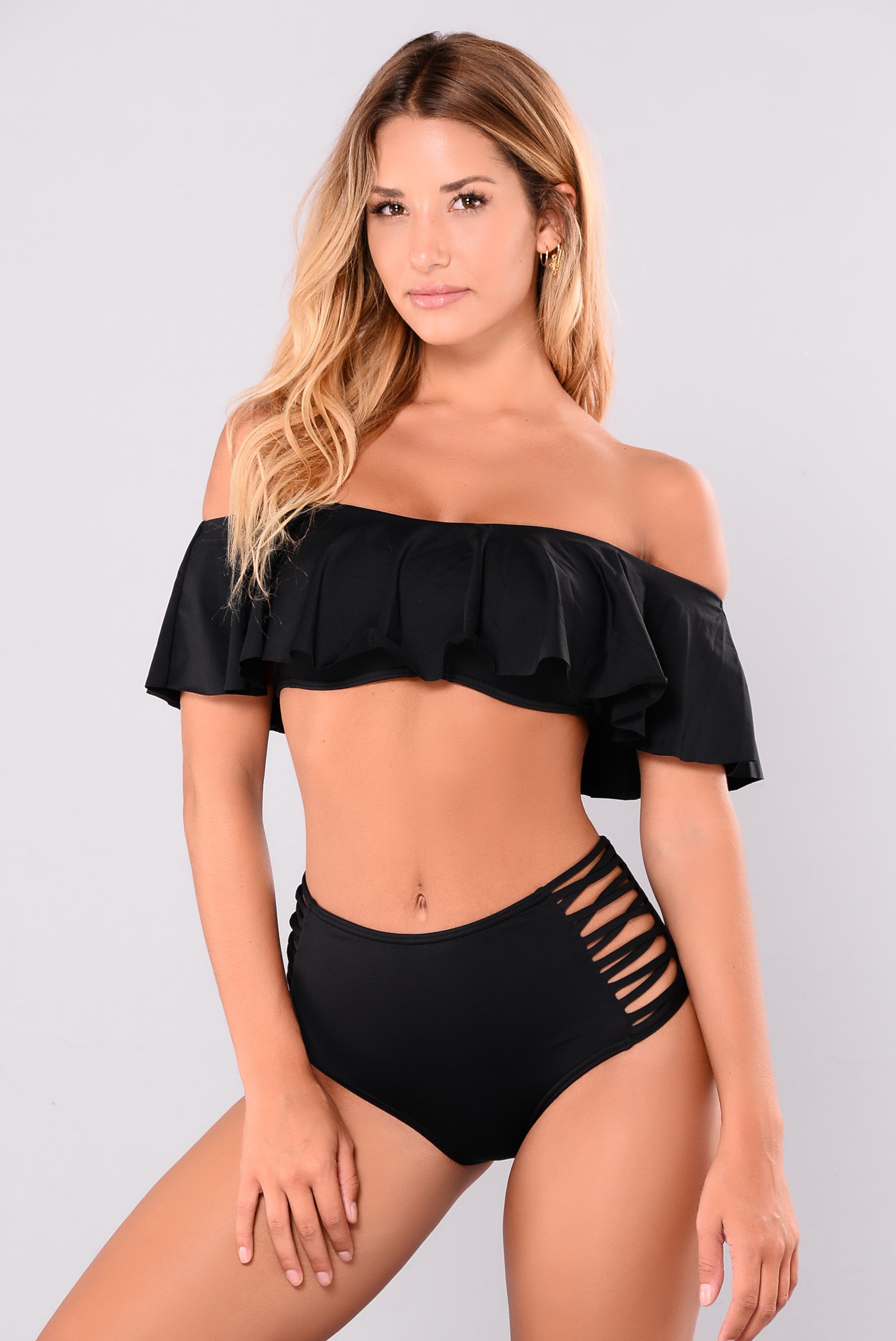 ruffle tube top bikini