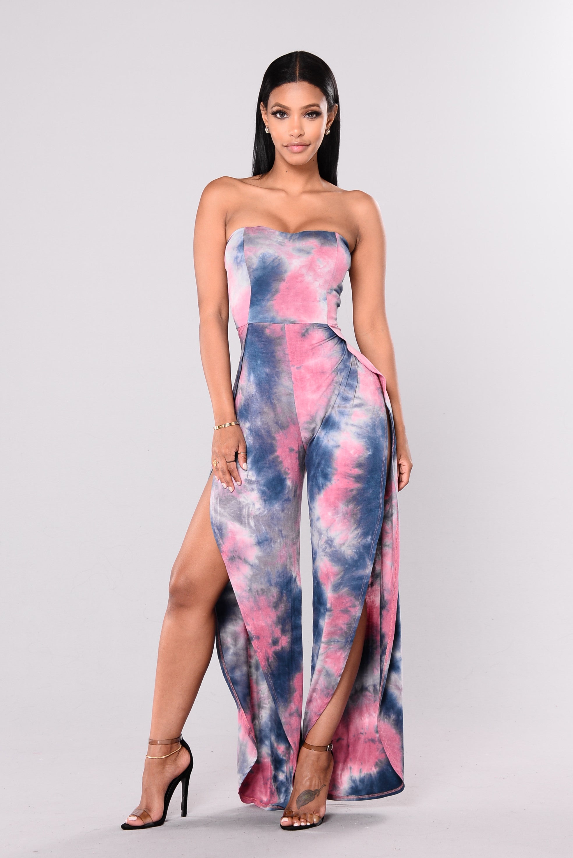 tie dye jumpsuit fashion nova