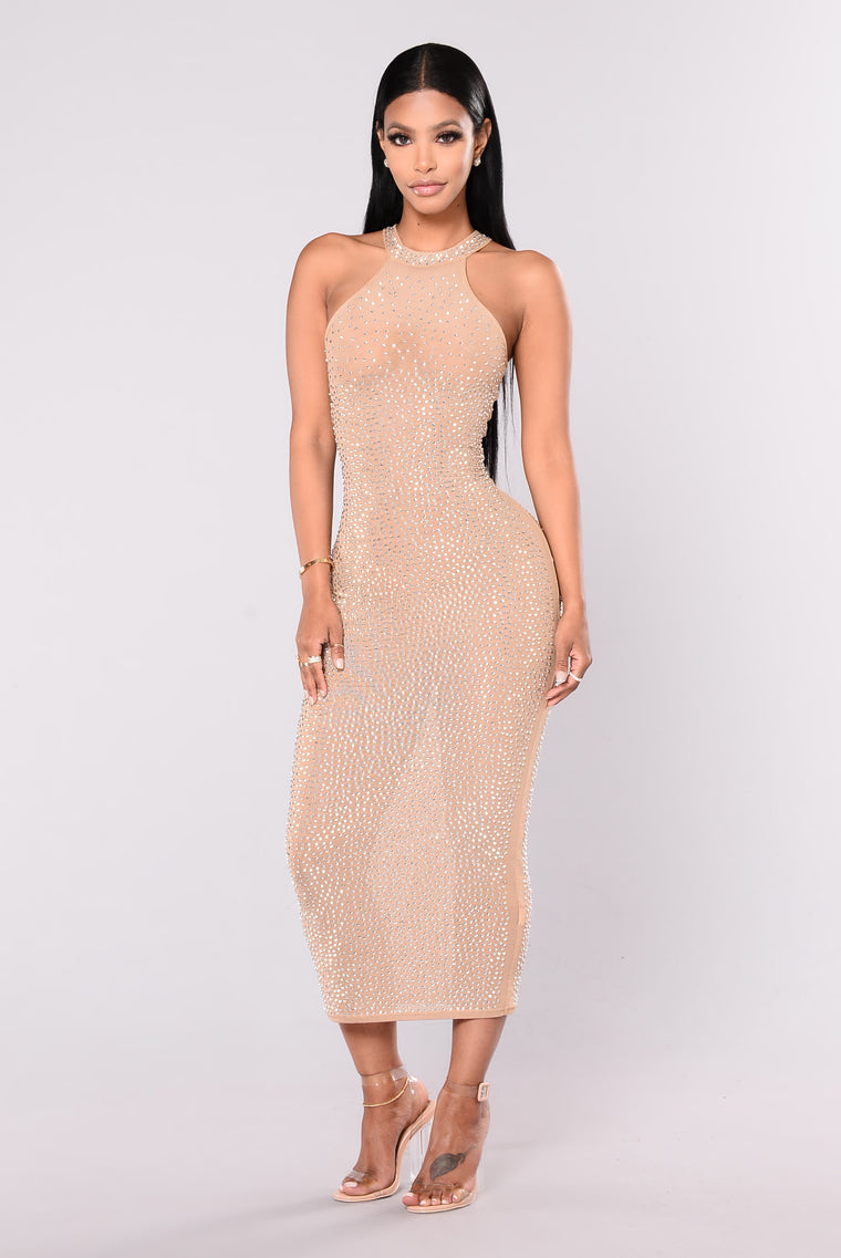 fashion nova embellished dress