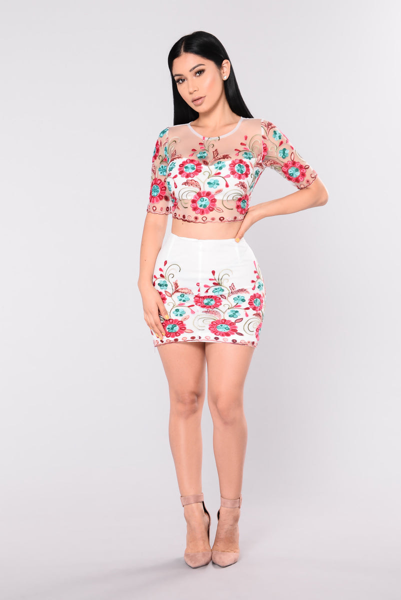 Ring Around The Rosie Floral Set - Ivory Multi | Fashion Nova, Matching ...