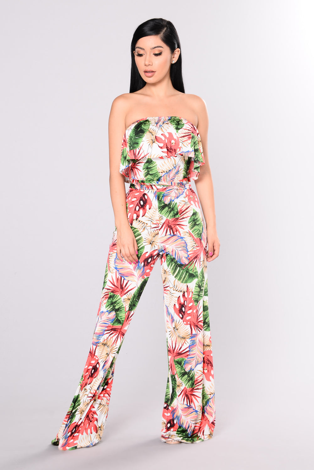 Wakea Tropical Jumpsuit - Ivory