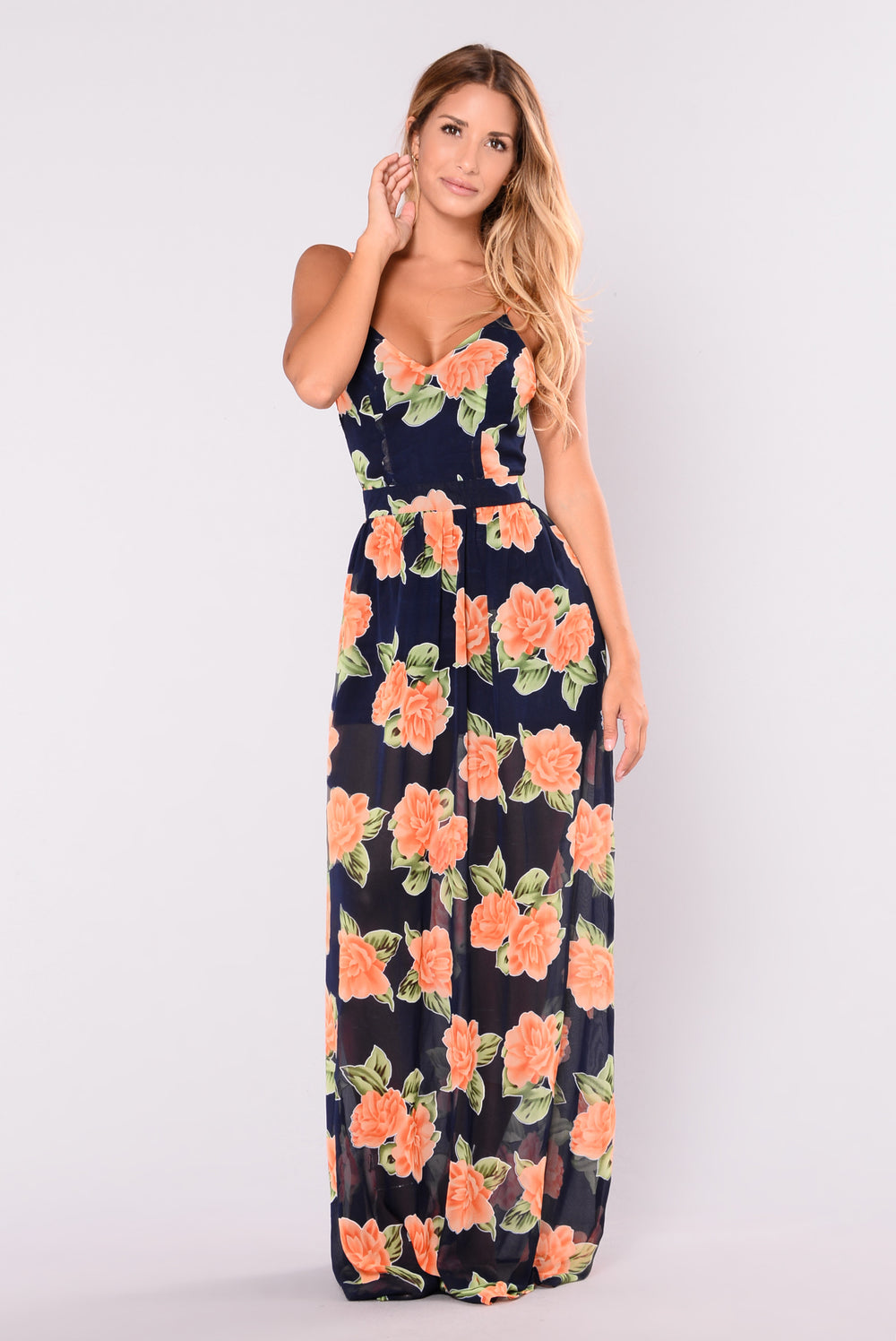 Lady Like Dress Navy Floral