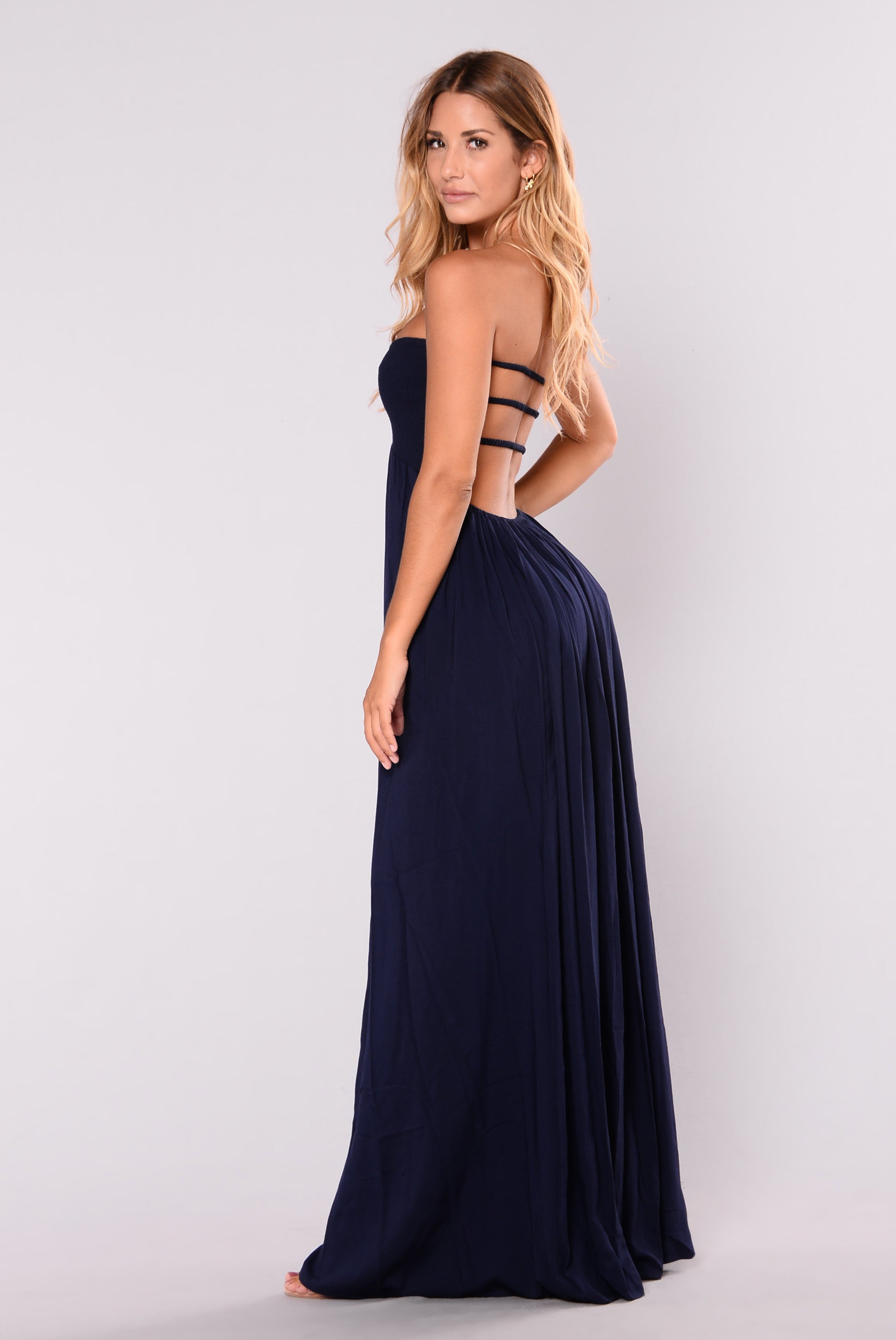 Lifes A Beach Maxi Dress Navy 