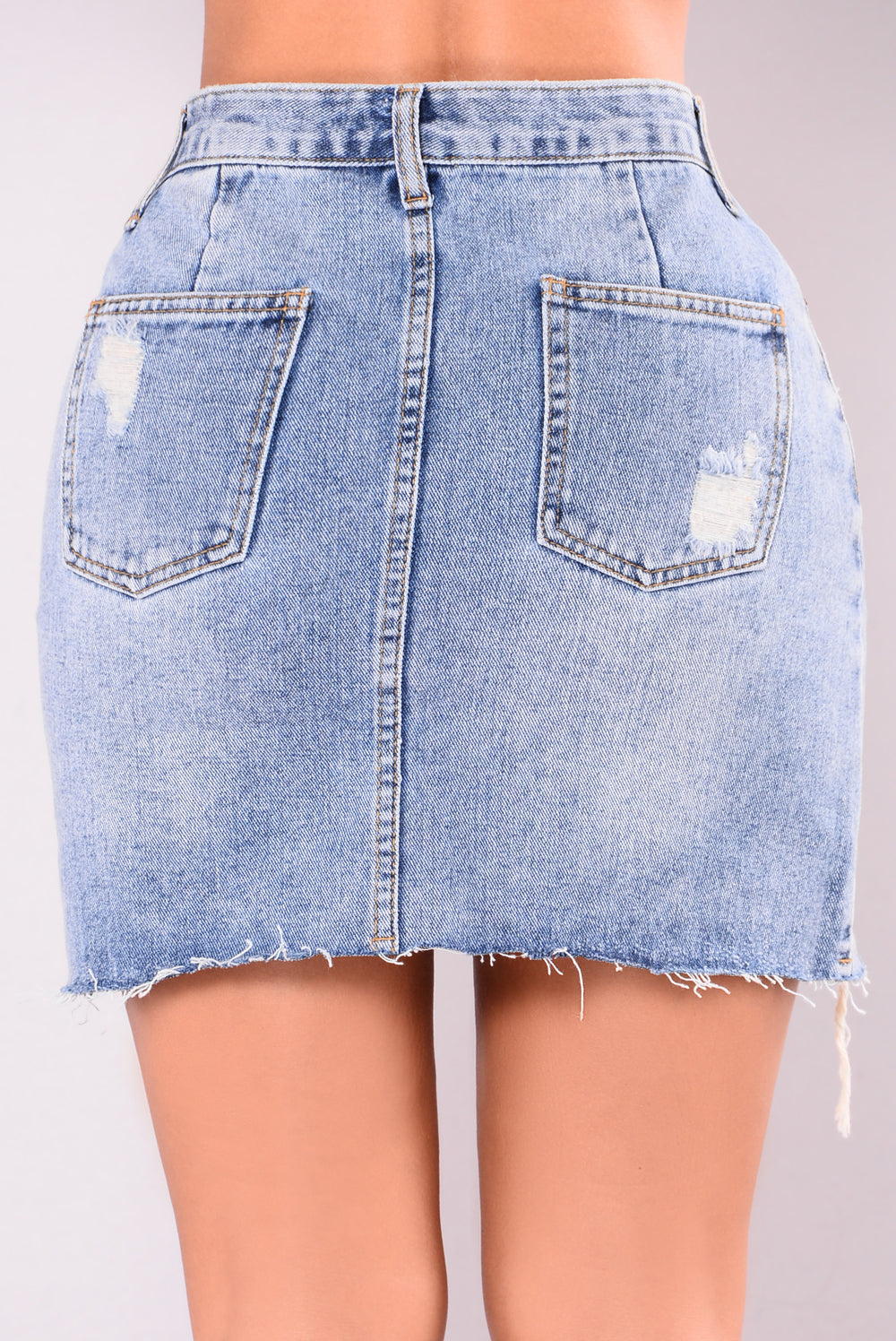 Zoella Denim Skirt - Light Blue