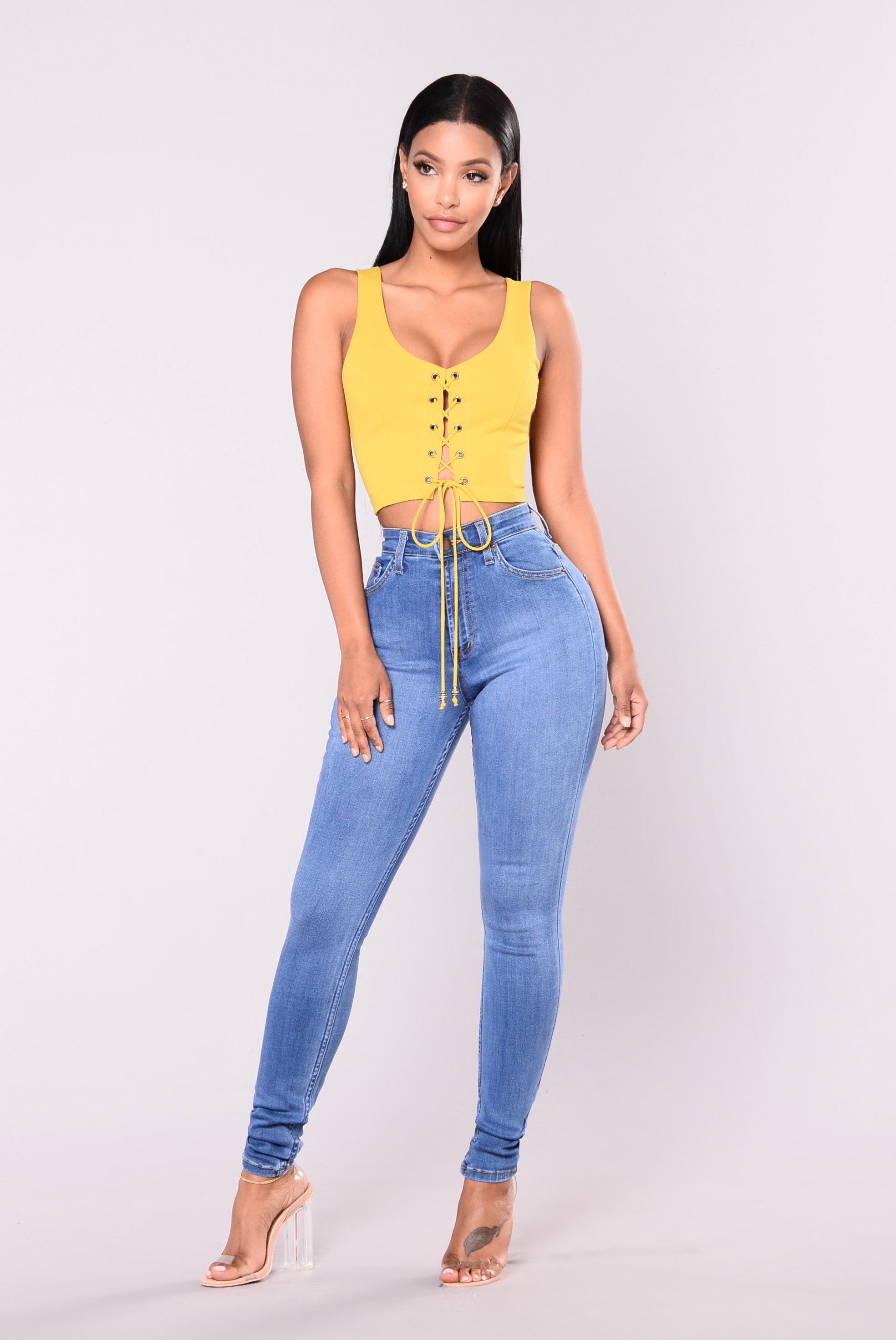 Mens high waisted jeans and crop tops