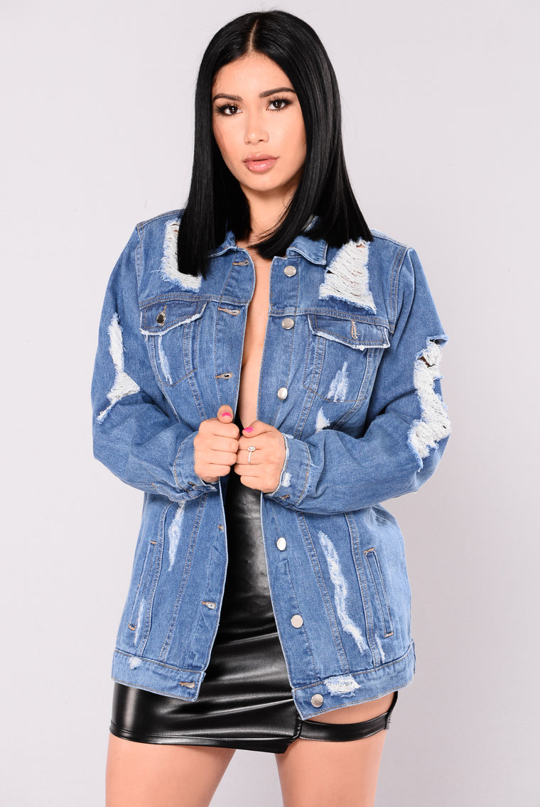 oversized denim jacket fashion nova