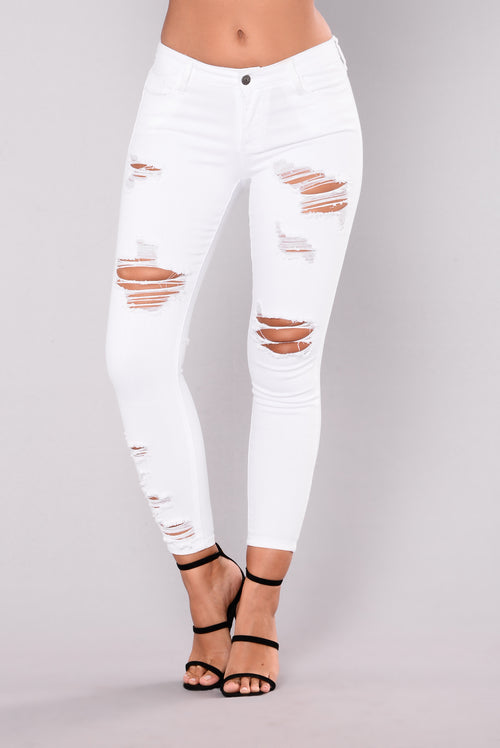 Seek And Distress Jeans - White