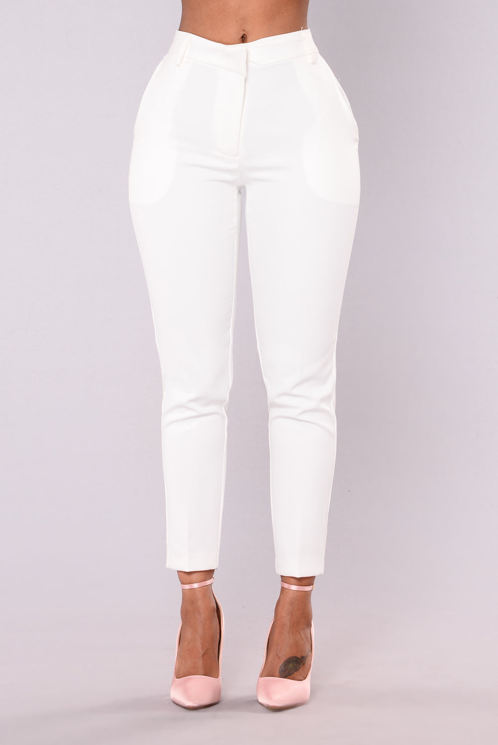 Cassey Pleated Pants - White