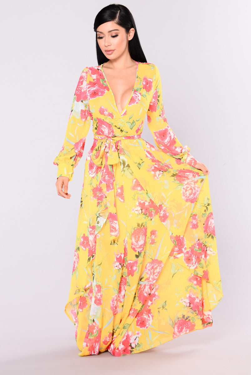 Presli Floral Dress - Yellow | Fashion Nova, Dresses | Fashion Nova