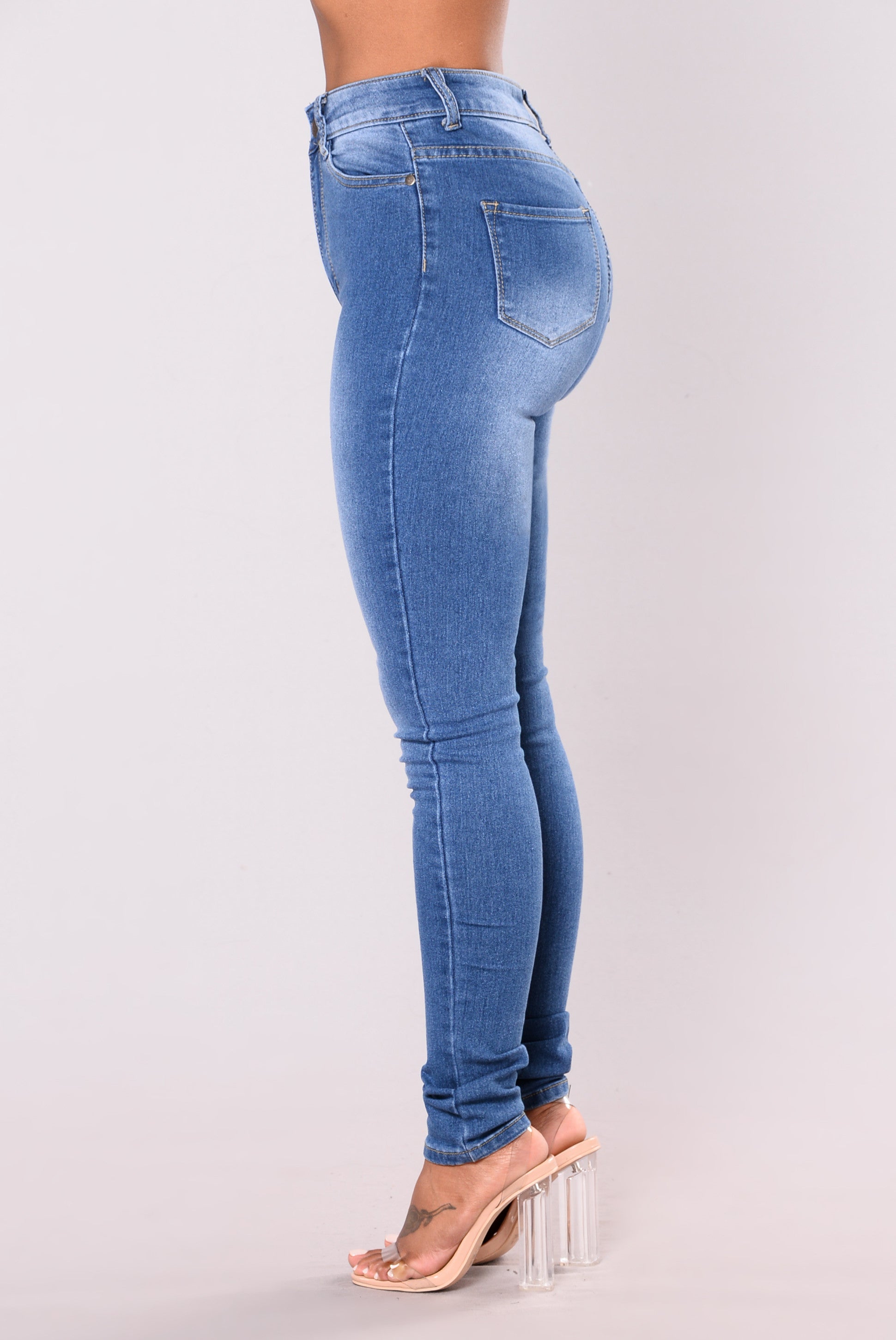 Isabella High Waisted Skinny Jeans - Medium Wash