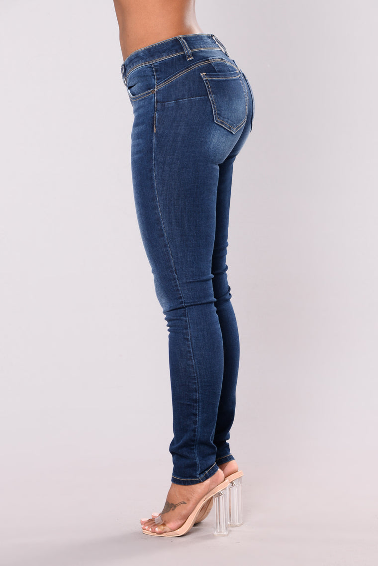 Make It Bounce Booty Shaping Jeans - Medium Blue