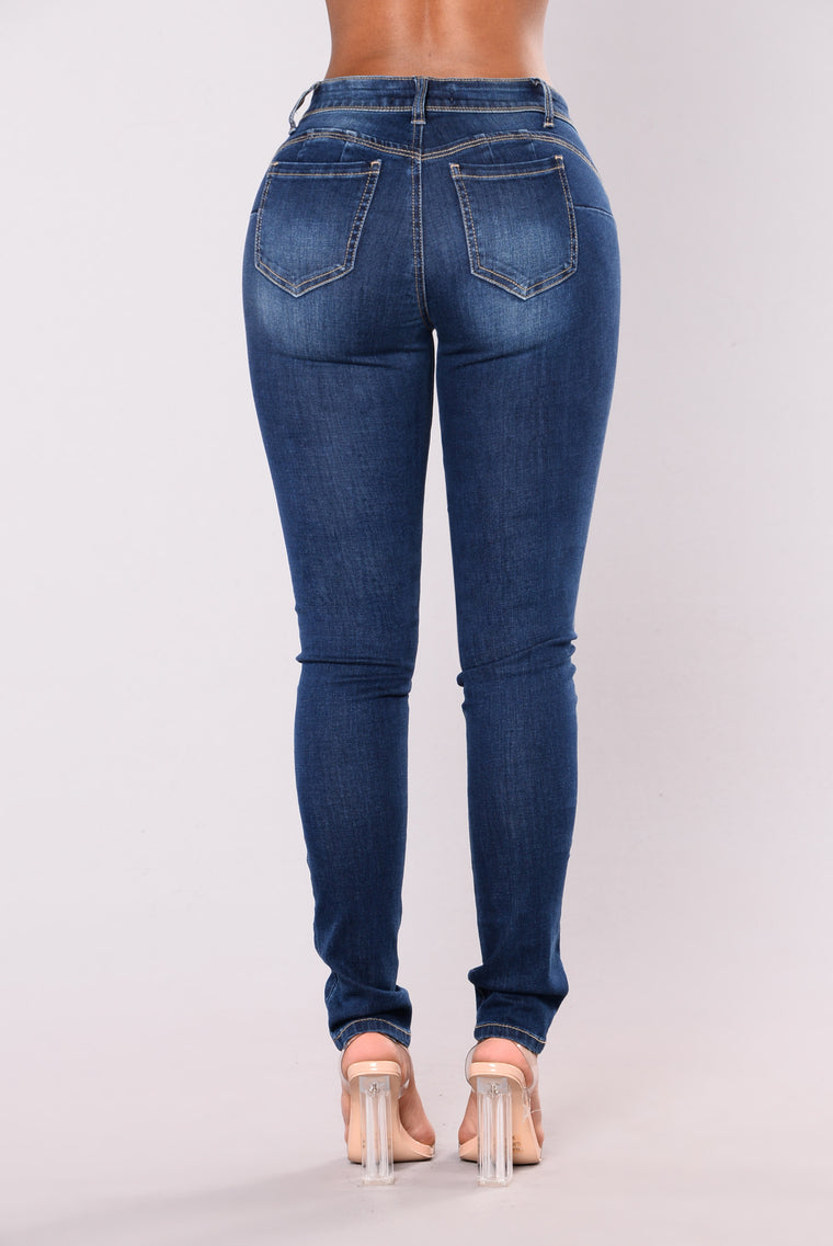 Make It Bounce Booty Shaping Jeans - Medium Blue