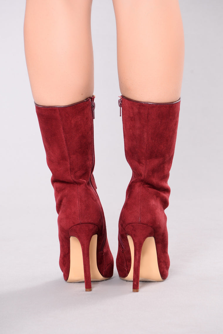 Elektra Lace Up Bootie - Wine, Shoes 