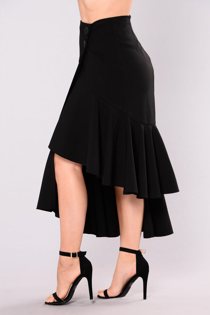 Love Galore Ruffle Skirt - Black