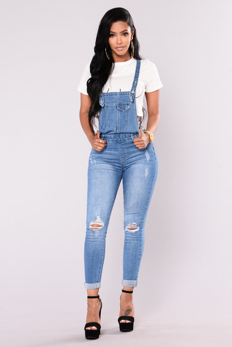 Through The Daylight Overalls - Medium | Fashion Nova, Jeans | Fashion Nova